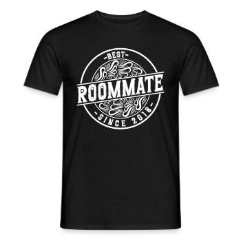 Best roommate since 2018 love your roomates - Men's T-Shirt - black - Front - AI Model Male 178 light (178cm)