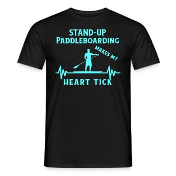 SUP paddle paddle Stand Up Paddle Surf - T-shirt homme - noir - Devant - AI Model Male 178 light (178cm)