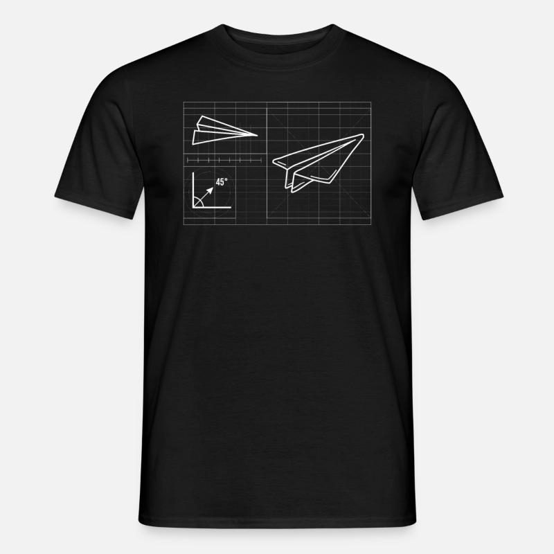 Papier-Flugzeug Piloten Mathe-Lehrer Ingenieur - Männer T-Shirt - Schwarz