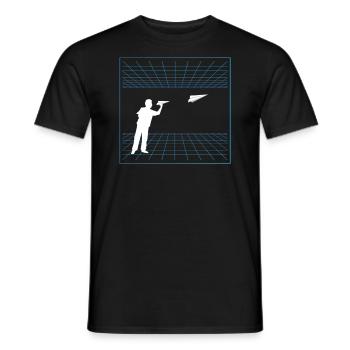 Papier-Flugzeug Piloten Mathe-Lehrer Ingenieur - Männer T-Shirt - Schwarz - Vorne - AI Model Male 178 light (178cm)