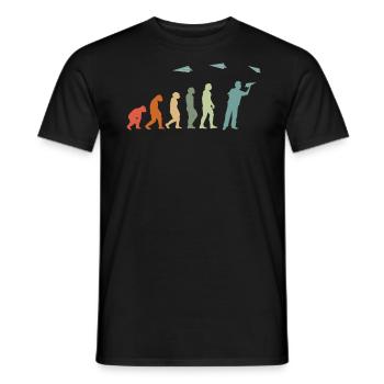 Papier-Flugzeug Piloten Mathe-Lehrer Evolution - Männer T-Shirt - Schwarz - Vorne - AI Model Male 178 light (178cm)
