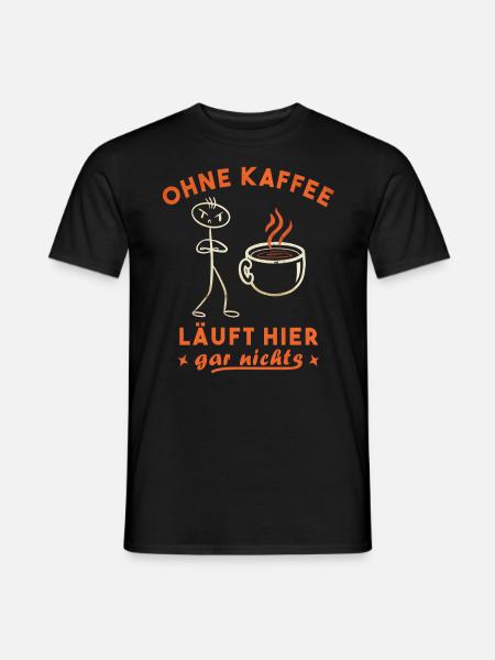 Kaffeetrinker Morgenmuffel Kaffeeliebhaber - Männer T-Shirt - Schwarz