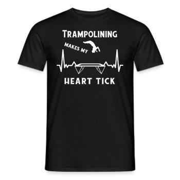 Trampolin Fitness Kunstturner Workout Herzschlag - Männer T-Shirt - Schwarz - Vorne - AI Model Male 178 light (178cm)