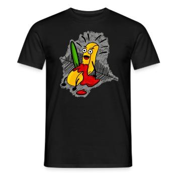 French fries | | fries Funny Fries Drama - Men's T-Shirt - black - Front - AI Model Male 178 light (178cm)