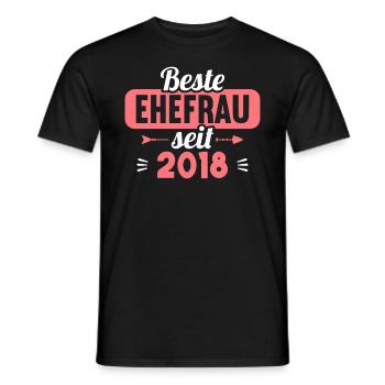 Beste Ehefrau Bester Ehemann seit 2018 - Männer T-Shirt - Schwarz - Vorne - AI Model Male 178 light (178cm)