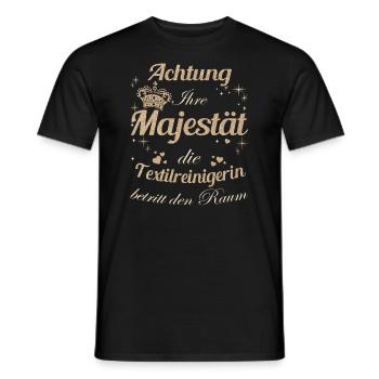 Wäscherei Frauen-Majestät Damen Textilreinigerin - Männer T-Shirt - Schwarz - Vorne - AI Model Male 178 light (178cm)