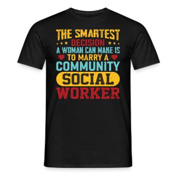 The Smartest Decision A Woman Can Make - Men's T-Shirt - black - Front - AI Model Male 178 light (178cm)