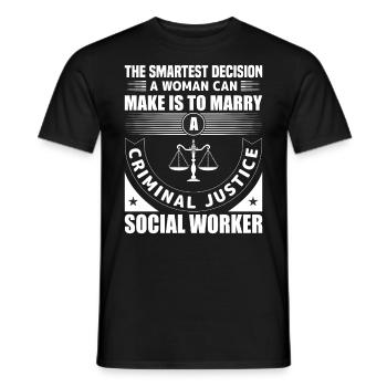 The Smartest Decision A Woman Can Make - Men's T-Shirt - black - Front - AI Model Male 178 light (178cm)