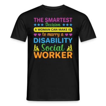 The Smartest Decision A Woman Can Make - Men's T-Shirt - black - Front - AI Model Male 178 light (178cm)