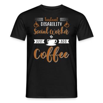 Instant Disability Social Worker - Männer T-Shirt - Schwarz - Vorne - AI Model Male 178 light (178cm)