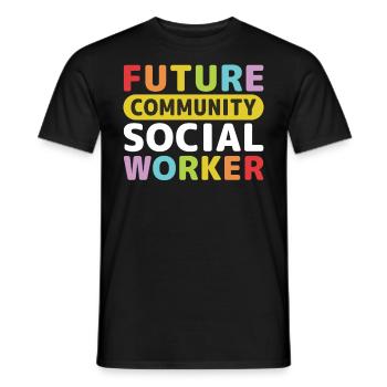 Future Community Social Worker - Männer T-Shirt - Schwarz - Vorne - AI Model Male 178 light (178cm)