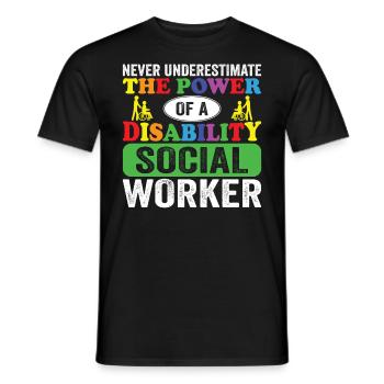 Disability Social Worker - Männer T-Shirt - Schwarz - Vorne - AI Model Male 178 light (178cm)