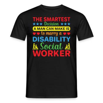 The Smartest Decision A Man Can Make - Men's T-Shirt - black - Front - AI Model Male 178 light (178cm)