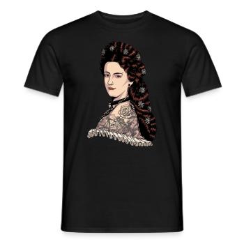 Kaiserin Elisabeth von Österreich - Hipster Sissi - Männer T-Shirt - Schwarz - Vorne - AI Model Male 178 light (178cm)