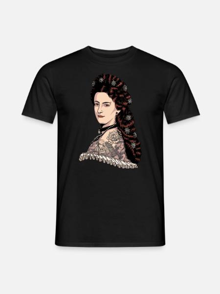 Impératrice Elisabeth d’Autriche - Hipster Sissi - T-shirt homme - noir