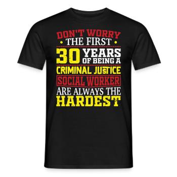 Être un travailleur social de justice pénale - T-shirt homme - noir - Devant - AI Model Male 178 light (178cm)