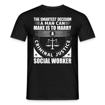 The Smartest Decision A Man Can Make - Men's T-Shirt - black - Front - AI Model Male 178 light (178cm)