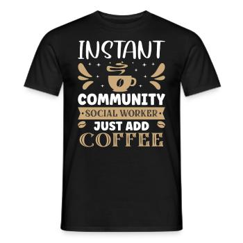 Instant Community Social Worker - Männer T-Shirt - Schwarz - Vorne - AI Model Male 178 light (178cm)