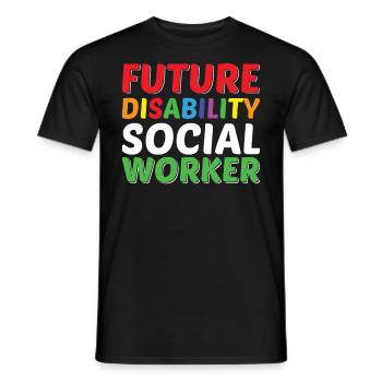 Future Disability Social Worker - Männer T-Shirt - Schwarz - Vorne - AI Model Male 178 light (178cm)