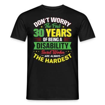 Being A Disability Social Worker - Männer T-Shirt - Schwarz - Vorne - AI Model Male 178 light (178cm)