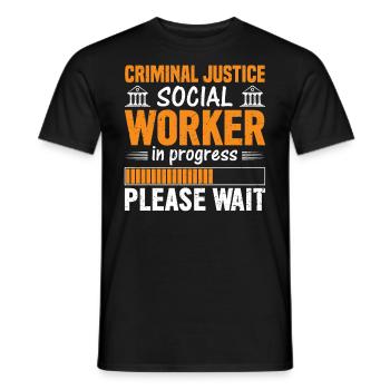 Criminal Justice Worker In Progress - Männer T-Shirt - Schwarz - Vorne - AI Model Male 178 light (178cm)