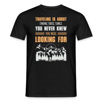 Mountaineer Mountain Climbing Hiking Hike Hiker - Männer T-Shirt - Schwarz - Vorne - AI Model Male 178 light (178cm)