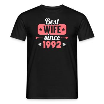 Beste Ehefrau Bester Ehemann seit 1992 - Männer T-Shirt - Schwarz - Vorne - AI Model Male 178 light (178cm)