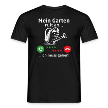 Mein garten ruft an ich muss gehen - Männer T-Shirt - Schwarz - Vorne - AI Model Male 178 light (178cm)