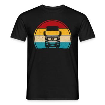 Chauffeur de camion Rétro Camion - T-shirt homme - noir - Devant - AI Model Male 178 light (178cm)