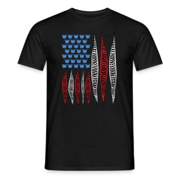 Sanseviera USA Bogenhanf Pflanze 4th Of July - Männer T-Shirt - Schwarz - Vorne - AI Model Male 178 light (178cm)