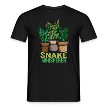 Bow Hemp Gift Women Sansiviera Plant - Men's T-Shirt - black - Front - AI Model Male 178 light (178cm)