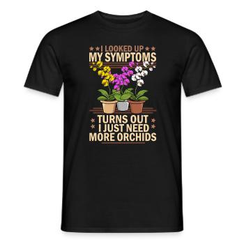 Orchid Gift Women Flower Gardener Florist - Men's T-Shirt - black - Front - AI Model Male 178 light (178cm)