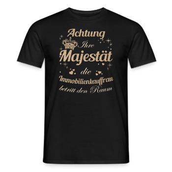 Makler Frauen-Majestät Damen Immobilienkauffrau - Männer T-Shirt - Schwarz - Vorne - AI Model Male 178 light (178cm)