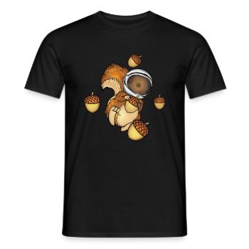 Eichhörnchen Astronaut Geschenk Kinder Weltraum - Männer T-Shirt - Schwarz - Vorne - AI Model Male 178 light (178cm)