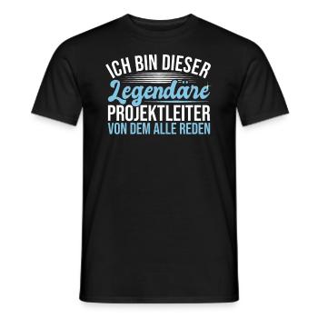 Ich Bin Legendäre Projektleiter - Männer T-Shirt - Schwarz - Vorne - AI Model Male 178 light (178cm)