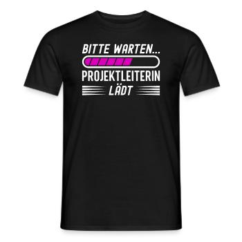 Bitte Warten Projektleiterin Lädt - Männer T-Shirt - Schwarz - Vorne - AI Model Male 178 light (178cm)