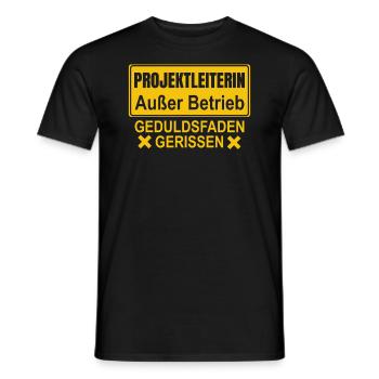 Projektleiter Außer Betrieb - Männer T-Shirt - Schwarz - Vorne - AI Model Male 178 light (178cm)