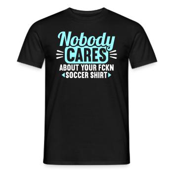 Personne ne se soucie de votre maillot de football - T-shirt homme - noir - Devant - AI Model Male 178 light (178cm)
