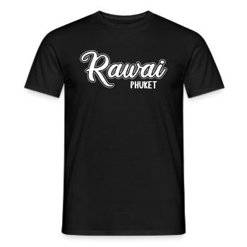Vintage Thaïlande Asie Coucher de soleil Phuket Rawai - T-shirt homme - noir - Devant - AI Model Male 178 light (178cm)