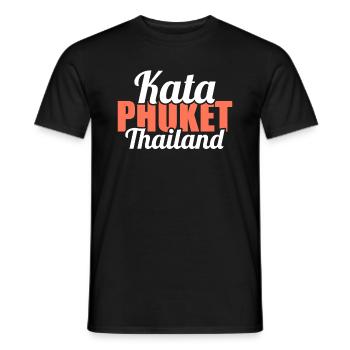 Vintage Thailand Asia Sunset Phuket Kata - Männer T-Shirt - Schwarz - Vorne - AI Model Male 178 light (178cm)