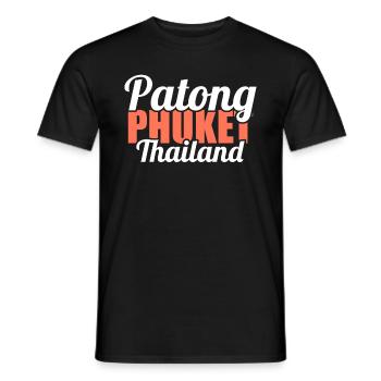Vintage Thaïlande Asie Coucher de soleil Phuket Patong - T-shirt homme - noir - Devant - AI Model Male 178 light (178cm)