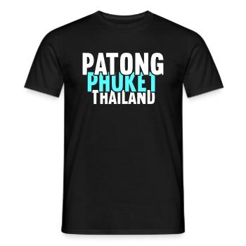Vintage Thaïlande Asie Coucher de soleil Phuket Patong - T-shirt homme - noir - Devant - AI Model Male 178 light (178cm)
