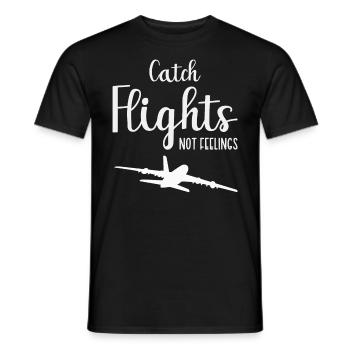 Prendre des vols pas des sentiments Voyage Vacances Touriste - T-shirt homme - noir - Devant - AI Model Male 178 light (178cm)