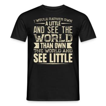 Voyage Voyage Escapade Vacances Touriste - T-shirt homme - noir - Devant - AI Model Male 178 light (178cm)