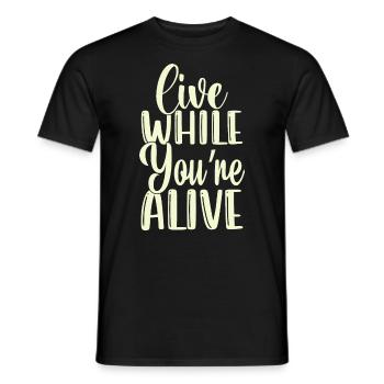 Vivez pendant que votre voyageur vivant voyage touristique - T-shirt homme - noir - Devant - AI Model Male 178 light (178cm)