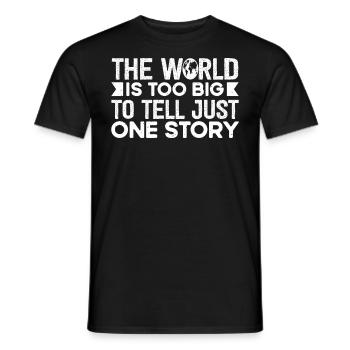 Le monde est trop grand pour raconter une seule histoire voyage - T-shirt homme - noir - Devant - AI Model Male 178 light (178cm)