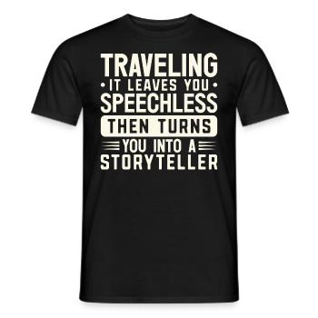 Voyage Voyage Escapade Vacances Touriste - T-shirt homme - noir - Devant - AI Model Male 178 light (178cm)