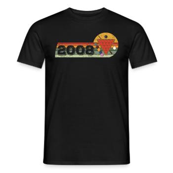 Snooker Snooker Player Born 2008 Birthday - Men's T-Shirt - black - Front - AI Model Male 178 light (178cm)