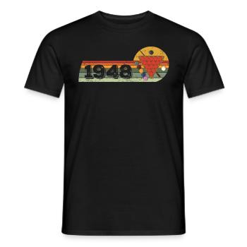 Snooker Snooker player born 1948 Birthday - Men's T-Shirt - black - Front - AI Model Male 178 light (178cm)