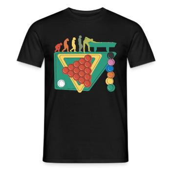 Jeu de snooker gamer Table de snooker Balles de snooker - T-shirt homme - noir - Devant - AI Model Male 178 light (178cm)
